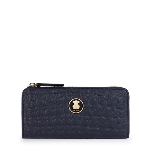 Medium navy blue Leather Sherton Wallet