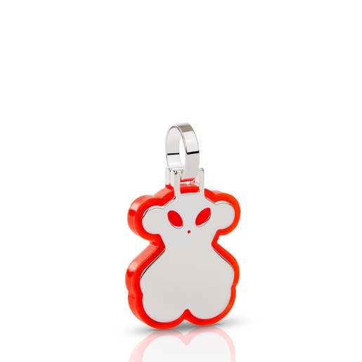 Small neon red Silver Halloween Pendant