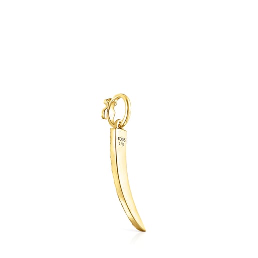 TOUS Gold TOUS Good Vibes cornucopia Pendant with Diamonds | Westland Mall