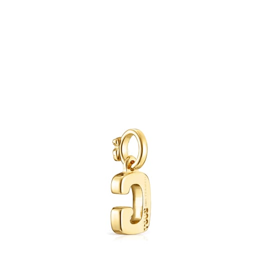Colgante letra G con baño de oro 18 kt sobre plata Alphabet