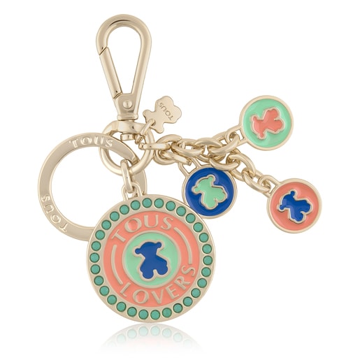 TOUS Lovers Medals Blue-Orange key ring