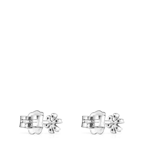 White Gold with Diamonds Blume Earrings