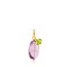 Gold TOUS Color small Pendant with Amethyst and Peridot
