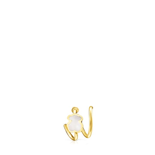 Σκουλαρίκια-χειροπέδες XXS από χρυσό με μαργαριταρόριζα