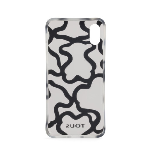 Transparent black Kaos iPhone X Cellphone case