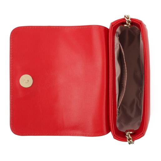 Red colored Leather Rene Crossbody bag