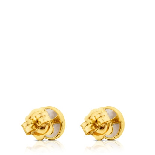 Gold with Mother-of-Pearl Camee Earrings