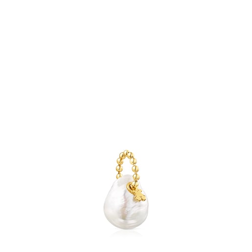 Silver Vermeil Gloss Pendant with Pearl