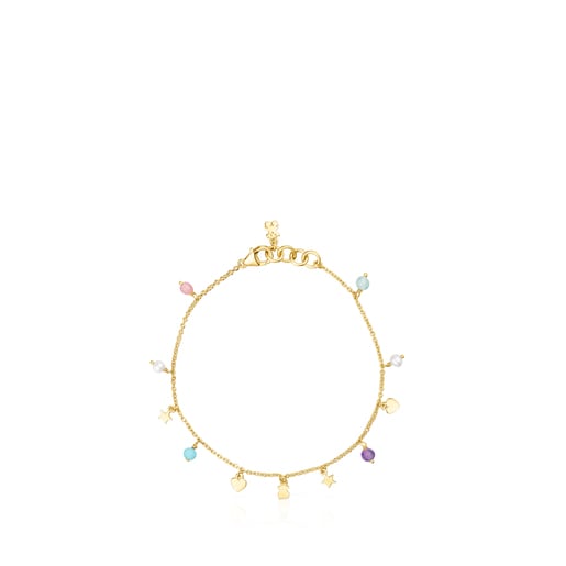 Silver Vermeil Cool Joy Bracelet with Gemstones | TOUS