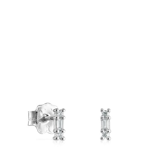 Riviere Earrings in White gold with Diamonds | TOUS
