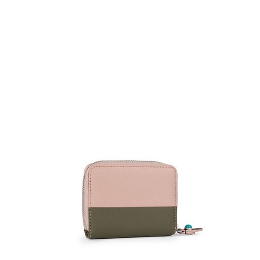 Medium pink-green Super Power Change purse