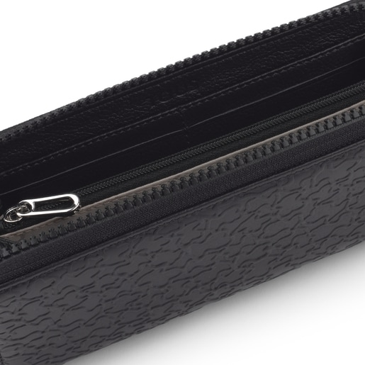 Medium black leather Sira wallet