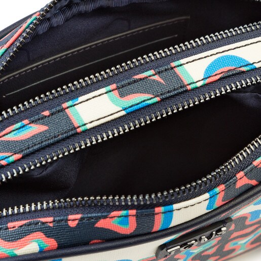 حقيبة Kaos Unique تلتف حول الجسم باللون الأزرق الداكن وبألوان متعددة