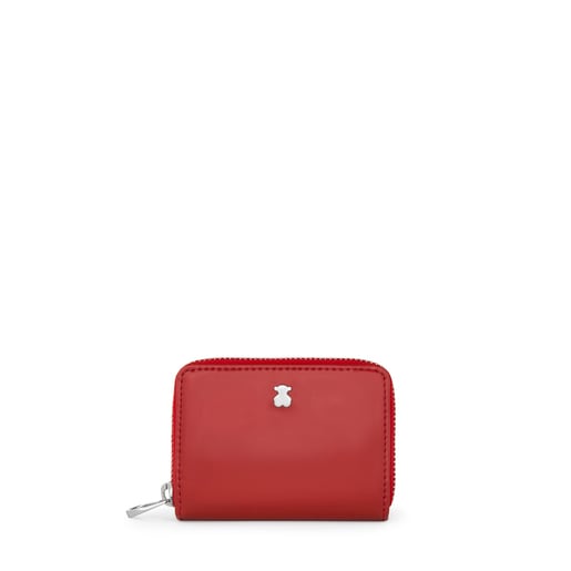 محفظة نقود Dorp متوسطة الحجم باللون الأحمر