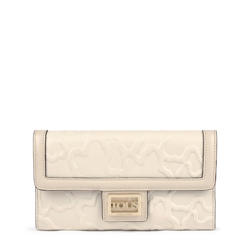 Средний кошелек TOUS Icon из бежевой кожи