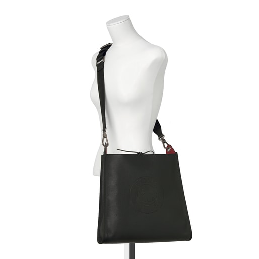 Black leather Leissa shoulder bag