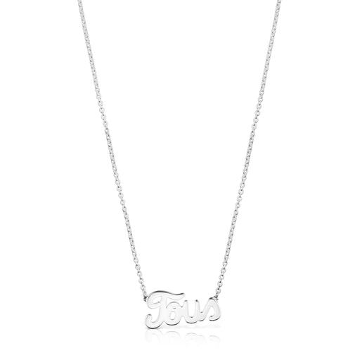 Silver TOUS Logo Necklace