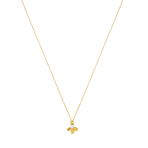 Gold Happy Moments Necklace with Pearl