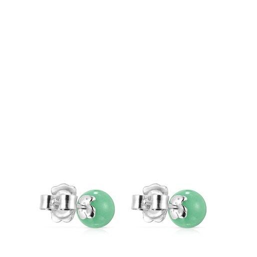 Small Color Earrings in Silver with Aventurine