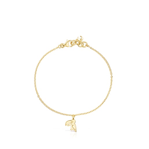 Pulsera Save tucan con bano de oro 18 kt sobre plata