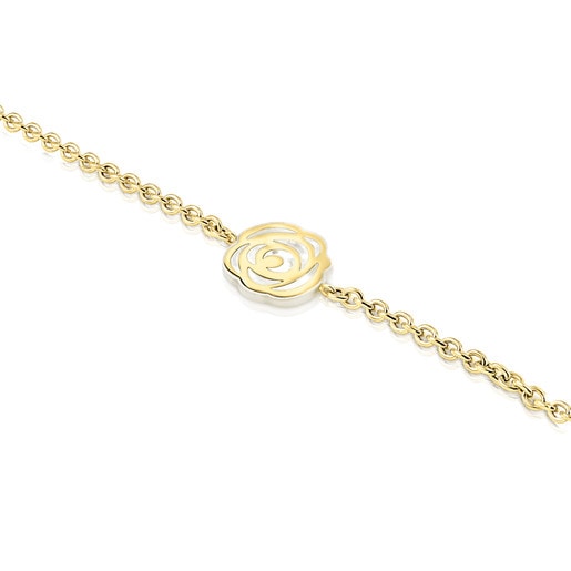 Gold and Mother-of-Pearl Rosa de Abril Bracelet