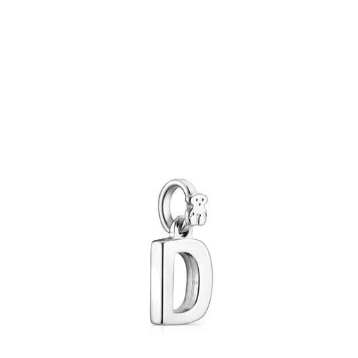 Colgante letra D de plata Alphabet