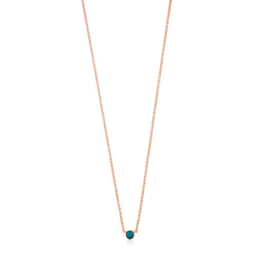 Rose Vermeil Silver Super Power Necklace with Turquoise