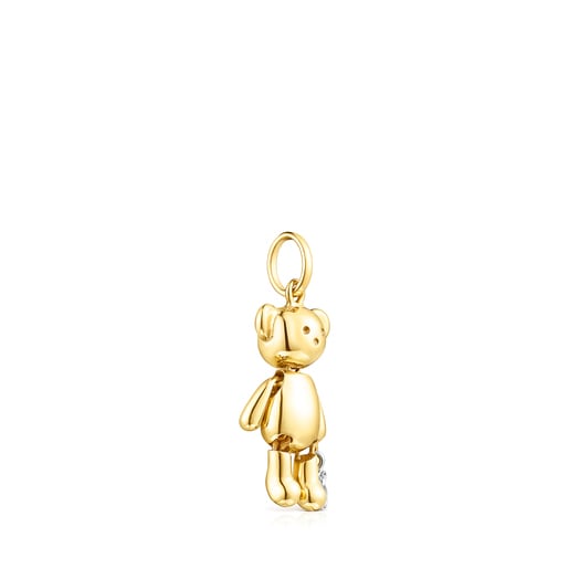 Medium Gold Teddy Bear Pendant with Diamonds Limited edition