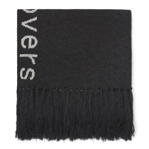 وشاح/معطف Opalo بقبعة باللون الأسود