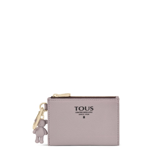 Mauve colored TOUS Pop Change purse-cardholder