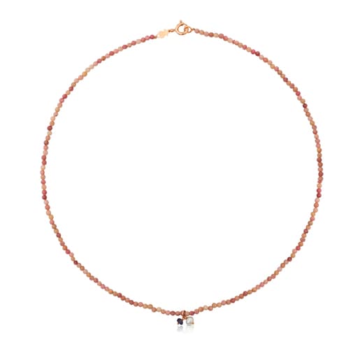 Collier Camille en Argent Vermeil Rosé avec Iolite et Perle