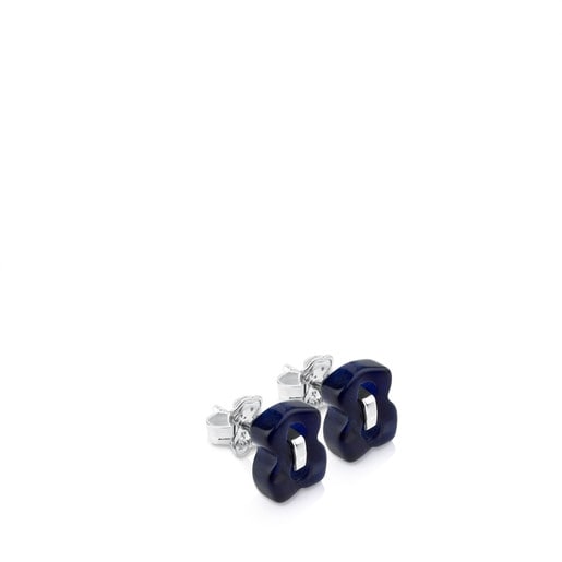 Silver Cruise Earrings with Sodalite