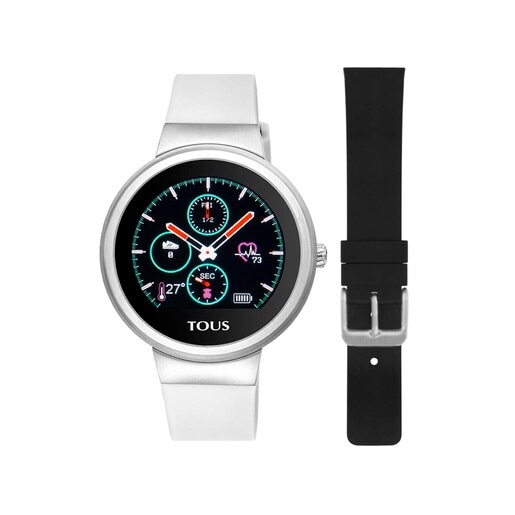 Reloj smartwatch activity Rond Touch de acero con correa de silicona intercambiable