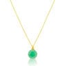 Gold Tack Conica Necklace with Chrysoprase