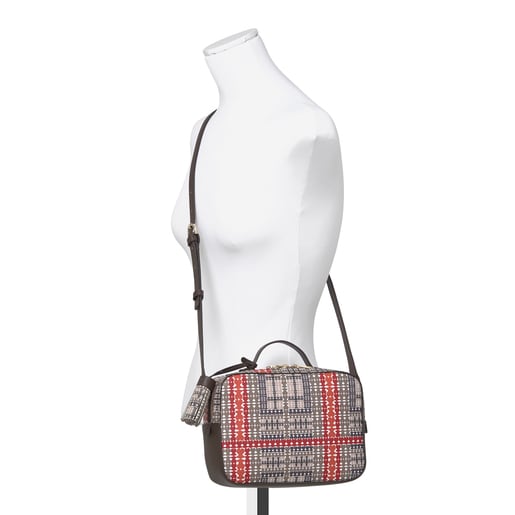Medium stone-red Alicya Crossbody bag with handle