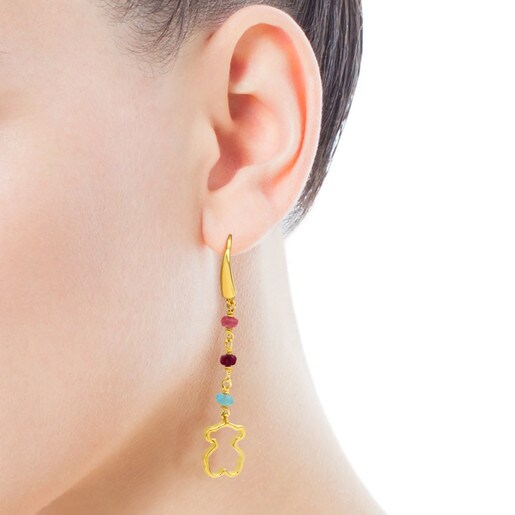 Vermeil Silver Elise Earrings with Gemstones
