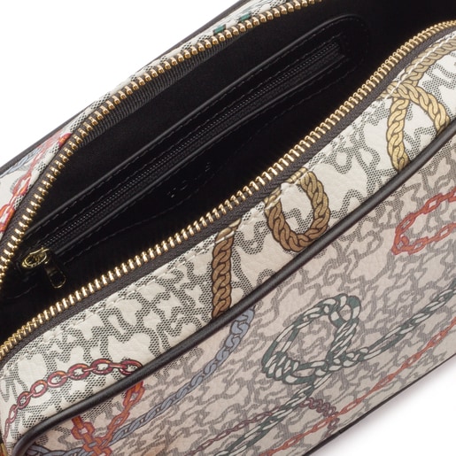 Medium multi-black Kaos Mini Cadenas crossbody bag