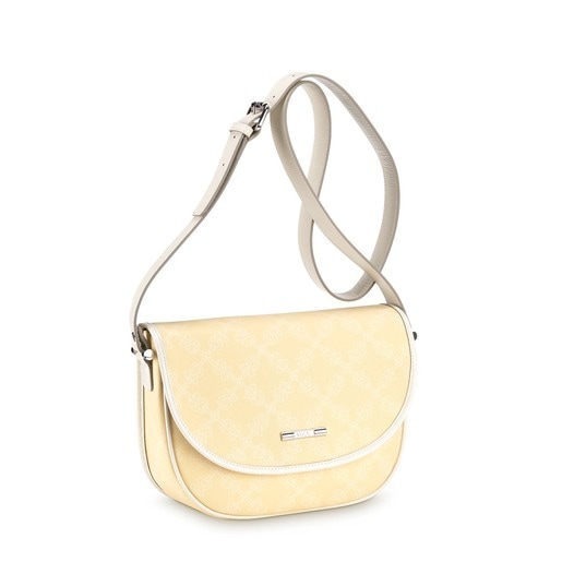 Yellow-white colored Canvas Infinit Crossbody bag