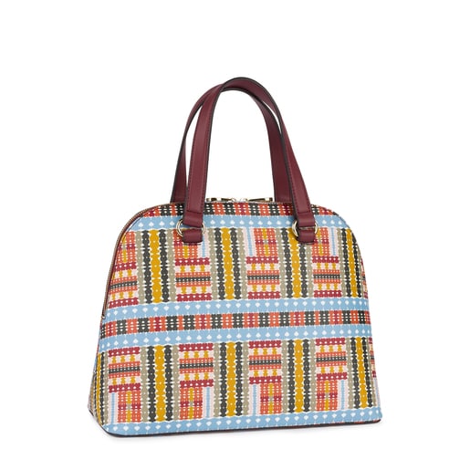 حقيبة بولينج Alicya باللون العنابي وألوان متعددة