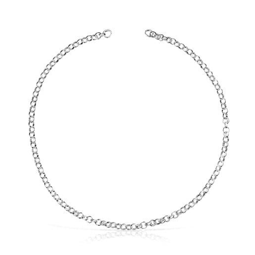 Enge Halskette Hold aus Silber, 42 cm lang.