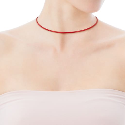 Red Leather TOUS Chokers Choker