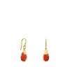 TOUS Color Earrings in Silver Vermeil and Carnelian