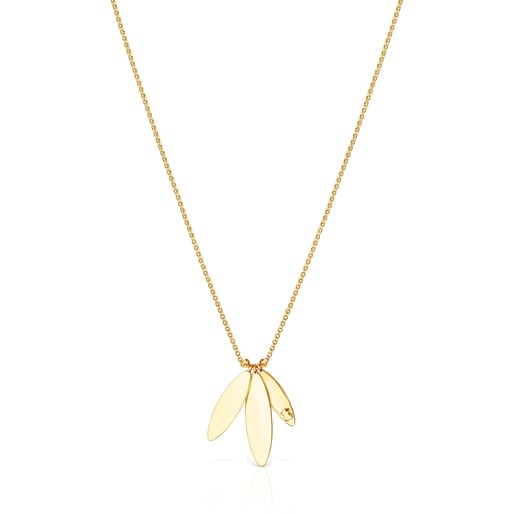 Silver Vermeil Fragile Nature laurel leaf Necklace