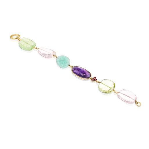 TOUS Gold Luz Bracelet with Gemstones | Westland Mall