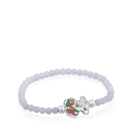 Miranda Bracelet in Silver with Agates and Mother-of-pearl.