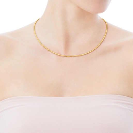 45 cm Gold TOUS Chain Choker with 1.4 mm balls.