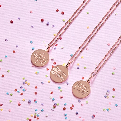 Rose Vermeil Silver LVR Pendant