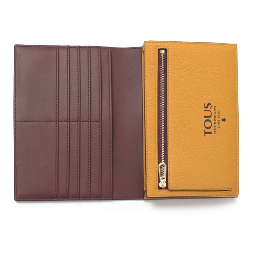 Средний коричневый и горчичный кошелек TOUS Essential