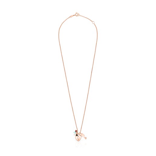 Collier San Valentín en Or Vermeil rose et Pierres précieuses - Exclusivité Online