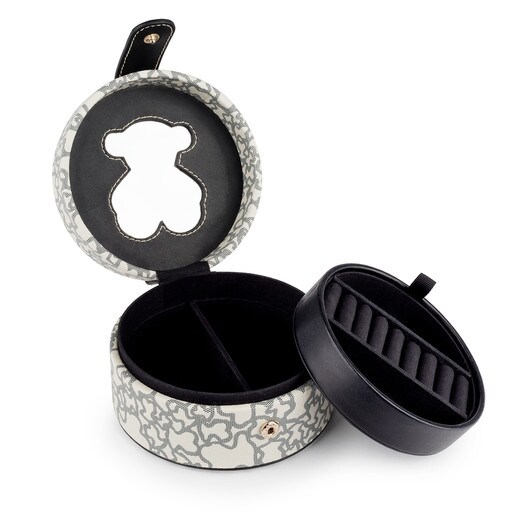 Beige Canvas Kaos Mini Jewelry case